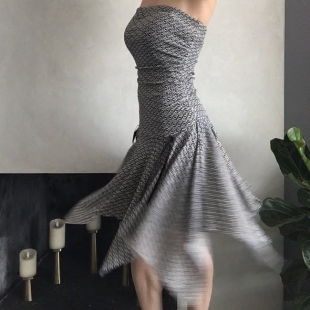 Juniors Trixxi Strapless Circle Skirt Ruched Dress